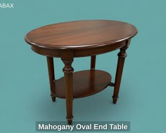 Mahogany Oval End Table second image