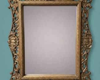 Ornate Giltwood Baroque Style Mirror second image