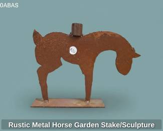 Rustic Metal Horse Garden Stake or Sculpture second image