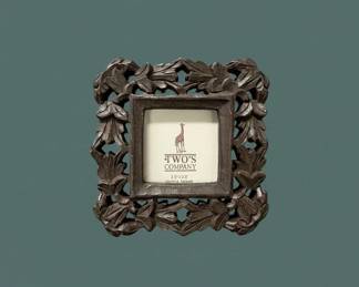 Twos Company Carved Leaf Photo Frame second image