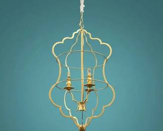 Gold Tone Light Chandelier second image