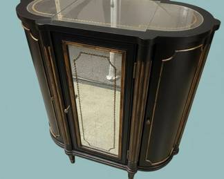Napoleon III Style Black Lacquer and Brass Display Cabinet second image