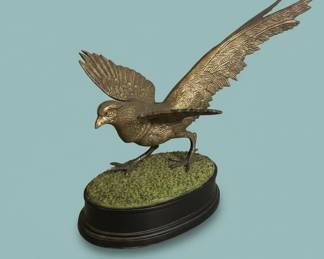Bronze Pheasant Sculpture second image