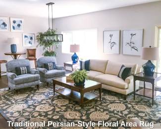 Traditional PersianStyle Floral Area Rug