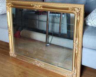 Gold mid century mirror