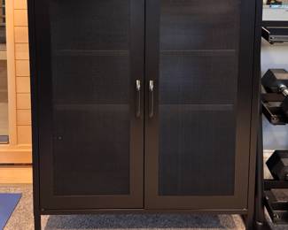 Metal Two Door Cabinet. Measures 32" W x 16" D x 40" H. Photo 1 of 2.