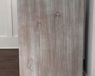 Rustic White Washed Two Door Cabinet. Measures 37" W x 16" D x 32" H. Photo 4 of 5.
