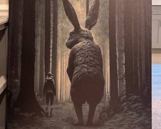 "Dark Forest Bunny," Artprint on Canvas. Measures 36" W x 48" H.