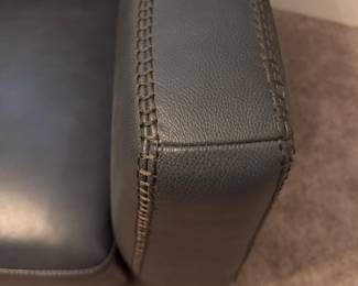 Arhaus Leather Swivel Chair - 2 Available. Each Measures 34" W x 34" D. Photo 4 of 6.