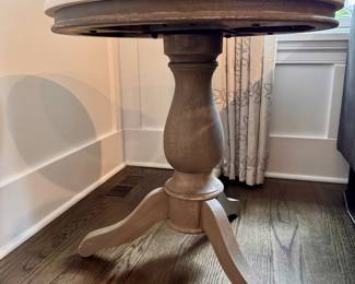 Pottery Barn "Scarlette Style" Round Coffee Table with Marble Top. Measures 24" D x 24" H. Photo 1 of 4.