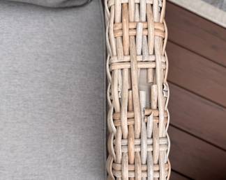 Martha Stewart Woven All-Weather Wicker Arm Chair - 2 Available. One Has Damage. Photo 4 of 4.