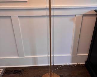 Glass & Brass Floor Lamp - 2 Available. Each Measures 60" H. Photo 3 of 3.