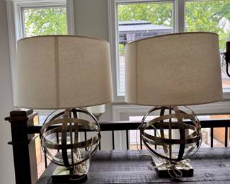 Pair of "Go Spiral" Table Lamps. Each Measures 29" H. Photo 1 of 2.