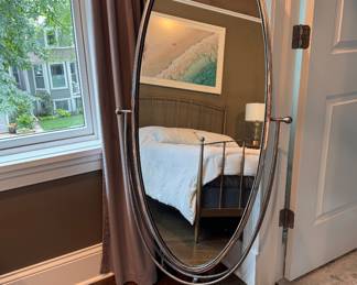 Standing Floor Mirror. Measures 60" H. Photo 1 of 4.