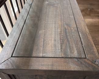 RH Rustic / Contemporary Sideboard with Glass Front Doors. Measures 66" W x 19" D x 35" H. Photo 2 of 3.