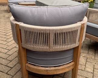 Teak Outdoor Chair with Nautica Cushions - 2 Available. Photo 3 of 3.