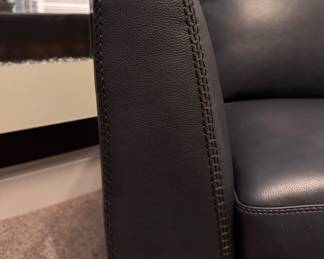 Arhaus Leather Swivel Chair - 2 Available. Each Measures 34" W x 34" D. Photo 3 of 6.