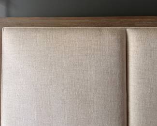 Arhaus Upholstered Bed Frame. Measures 80" W x 55" H. Photo 3 of 4.