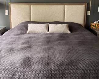 Arhaus Upholstered Bed Frame. Measures 80" W x 55" H. Photo 2 of 4.