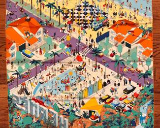 Hermes On The Beach Silk Scarf by Ugo Bienvenu. Photo 1 of 2. 