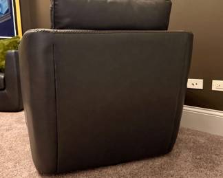 Arhaus Leather Swivel Chair - 2 Available. Each Measures 34" W x 34" D. Photo 6 of 6.