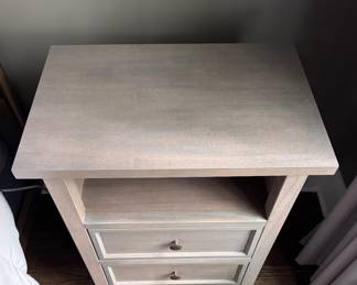 Crate & Barrel Bedside Table - 2 Available. Each Measures 24" W x 16" D x 32". Photo 2 of 3.