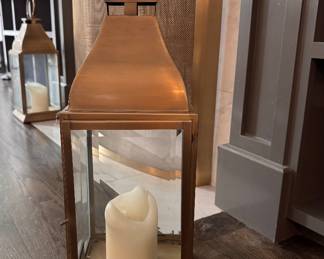Brass Lantern - 2 Available. Each Measures 26" H.
