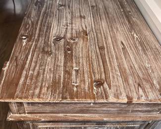 Arhaus Rustic Oak Buffet. Measures 83" W x 20" D x 36" H. Photo 6 of 6.