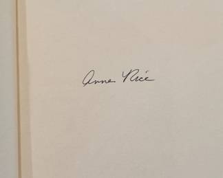 Anne Rice Autographed "Interview With The Vampire," Book. Photo 2 of 4.