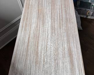 Rustic White Washed Two Door Cabinet. Measures 37" W x 16" D x 32" H. Photo 3 of 5.