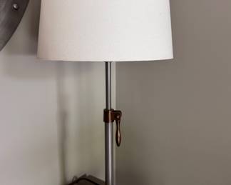 Pottery Barn Adjustable Column Table Lamp. Measures 30" H.