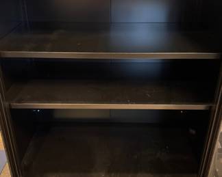 Metal Two Door Cabinet. Measures 32" W x 16" D x 40" H. Photo 2 of 2.