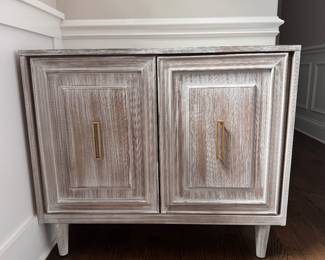 Rustic White Washed Two Door Cabinet. Measures 37" W x 16" D x 32" H. Photo 1 of 5.