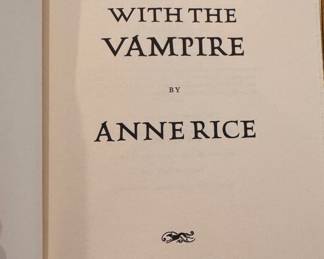 Anne Rice Autographed "Interview With The Vampire," Book. Photo 3 of 4.