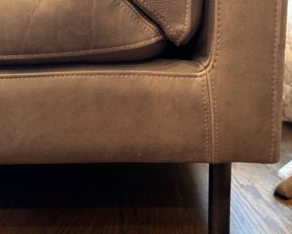 Arhaus Malta Sofa in Graphite . Measures 73" W x 37" D x 28" H. Photo 2 of 3.