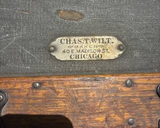 Antique trunk "Chas T Wilt Chicago"