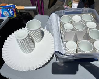 Milk glass tumblers