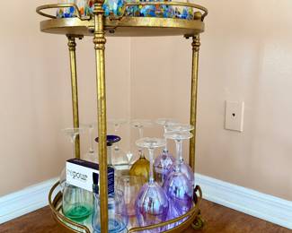 Bar Table and Wine Glasses