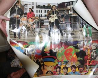Beatles poster signed by artist