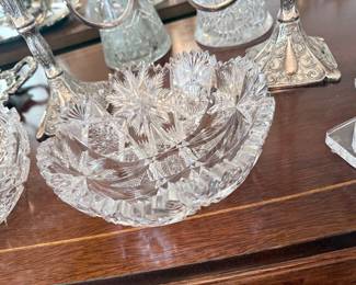 ANTIQUE AMERICAN BRILLIANT PERIOD CRYSTAL CUT GLASS Bowl