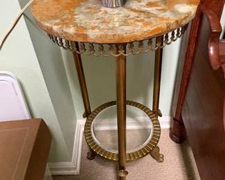 Marble & brass table