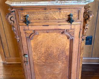 Victorian Marble top nightstand