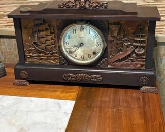 Carved Ingraham Clock