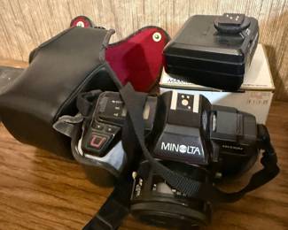 Minolta camera and lenses 