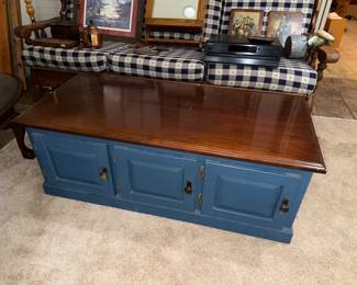 Country blue coffee table