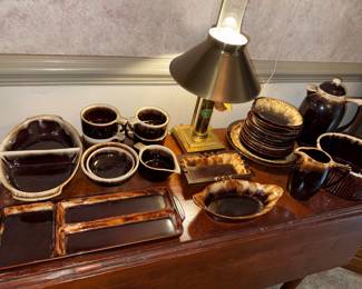 Brown drip ware 