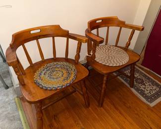 Pair of maple chairs