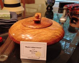 Mike Young maple lidded vessel