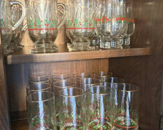 Arby's Christmas glassware
