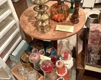 candles and brass candleholders